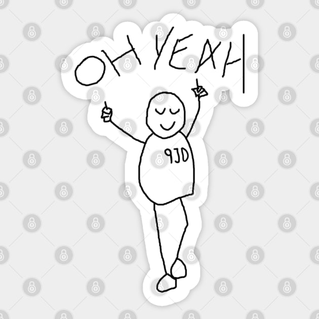 Oh yeah !!! by 9JD Sticker by JD by BN18 